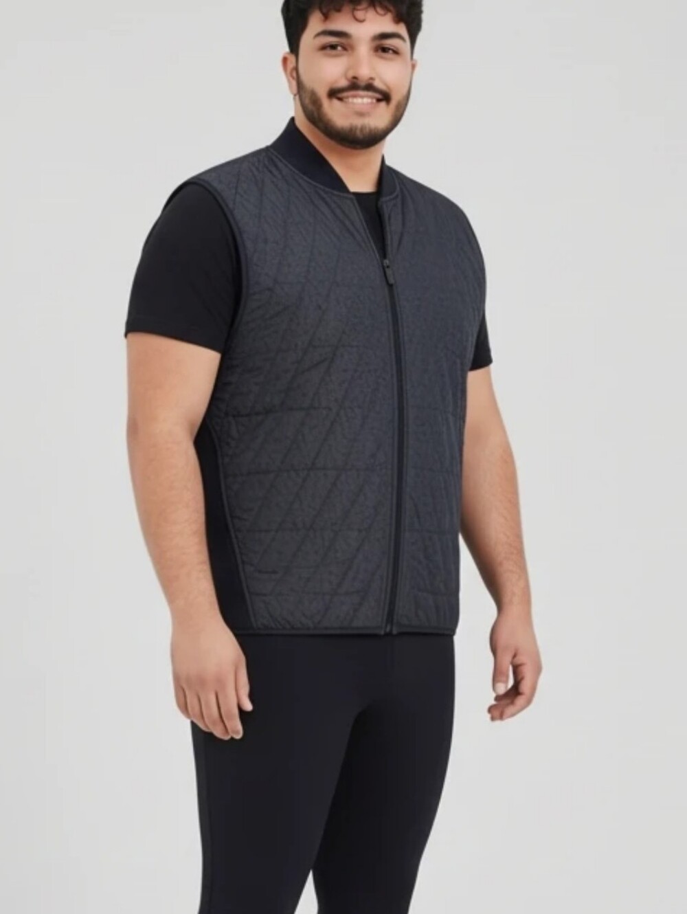Perry Ellis Cozy Black Quilted Vest Mens Size 2XLT‎